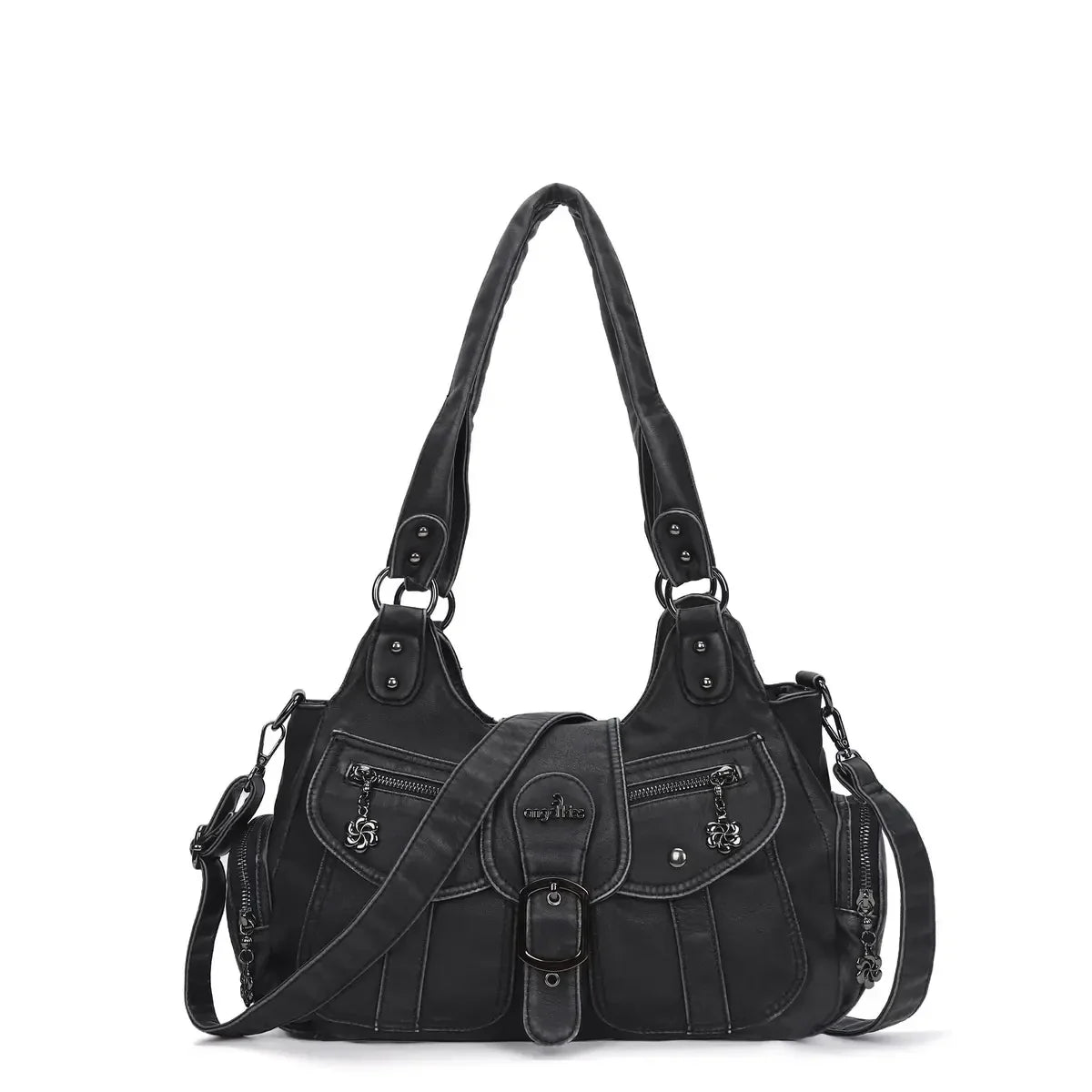 Vintage Multi-Pocket Hobo Bag