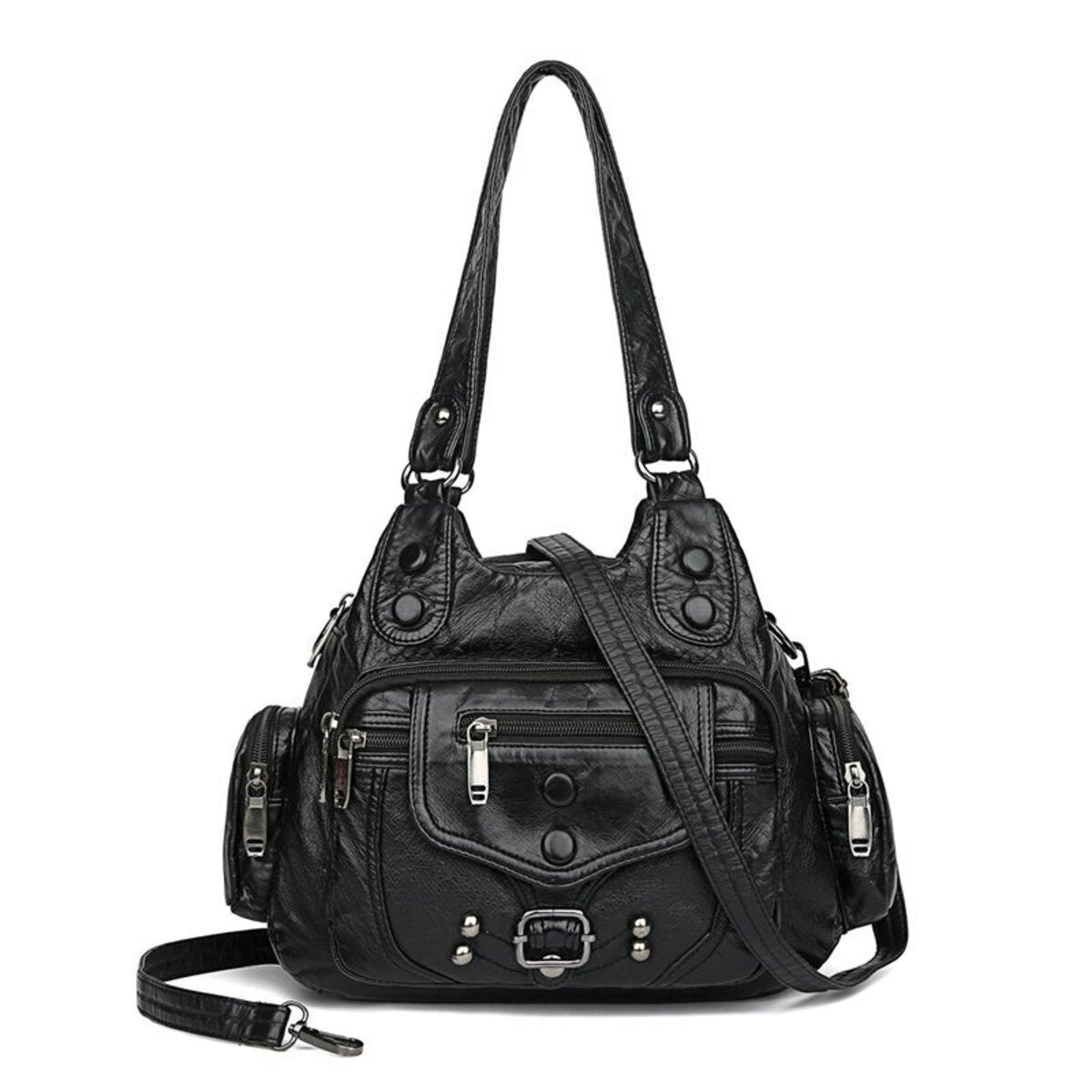 Vintage Multi-Pocket Crossbody
