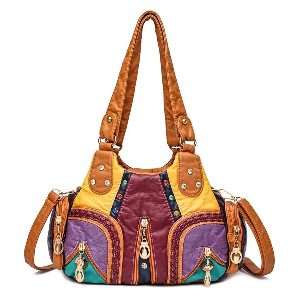 Luxe Multi-Pocket Shoulder Bag