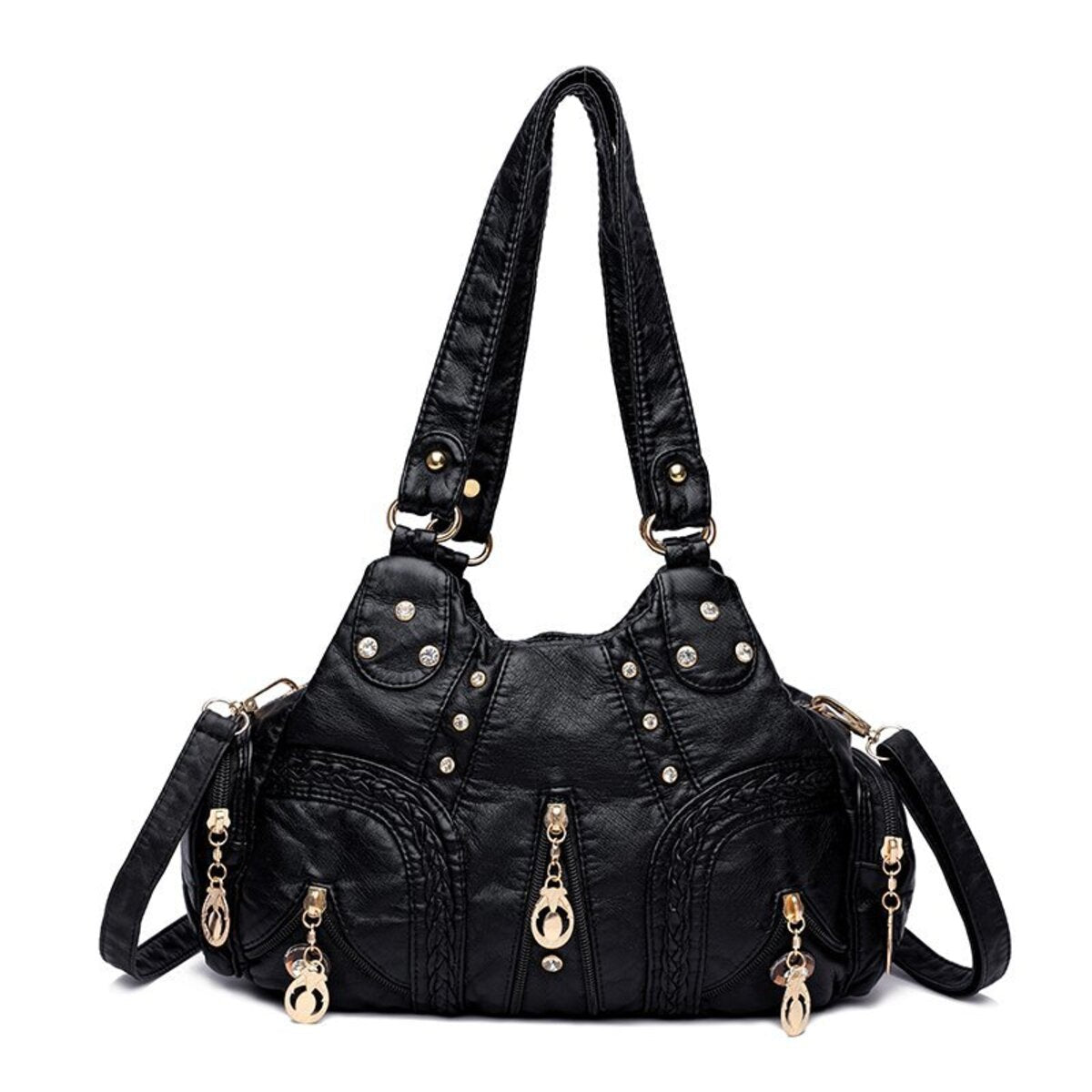 Luxe Multi-Pocket Shoulder Bag