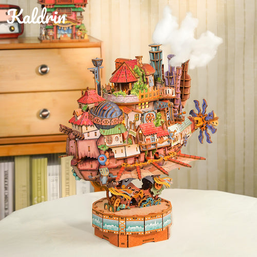 KALDRIN DIY 3D Puzzle Transmission Model Kit (Moving Castle)