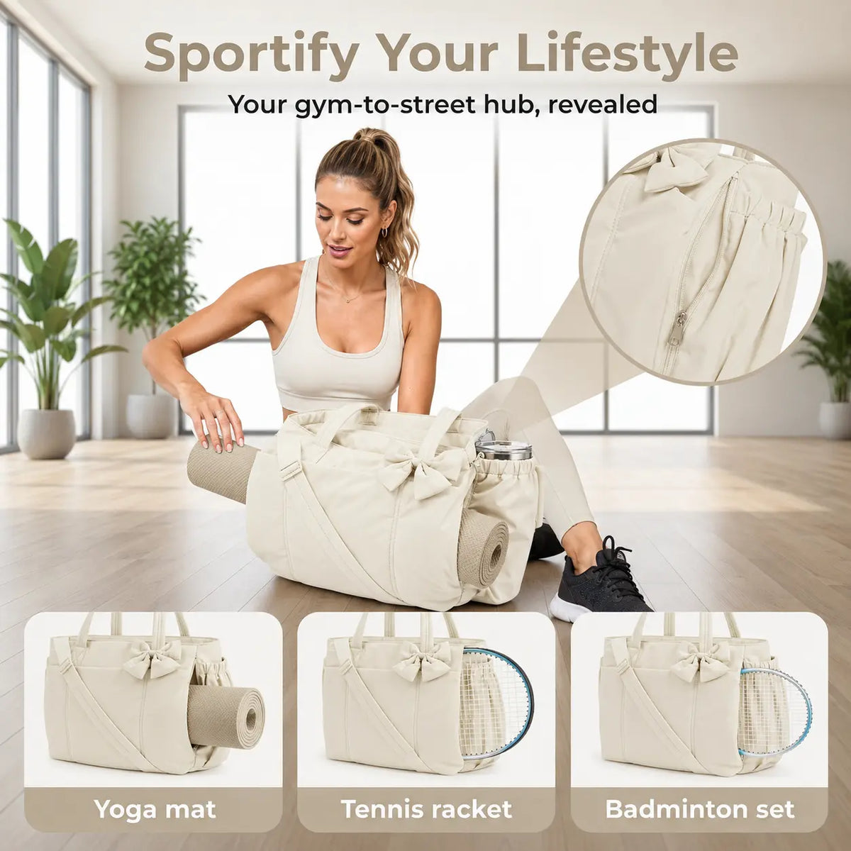 Puffy Bow Everything Tote