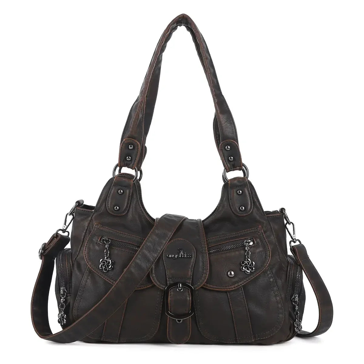 Vintage Multi-Pocket Hobo Bag