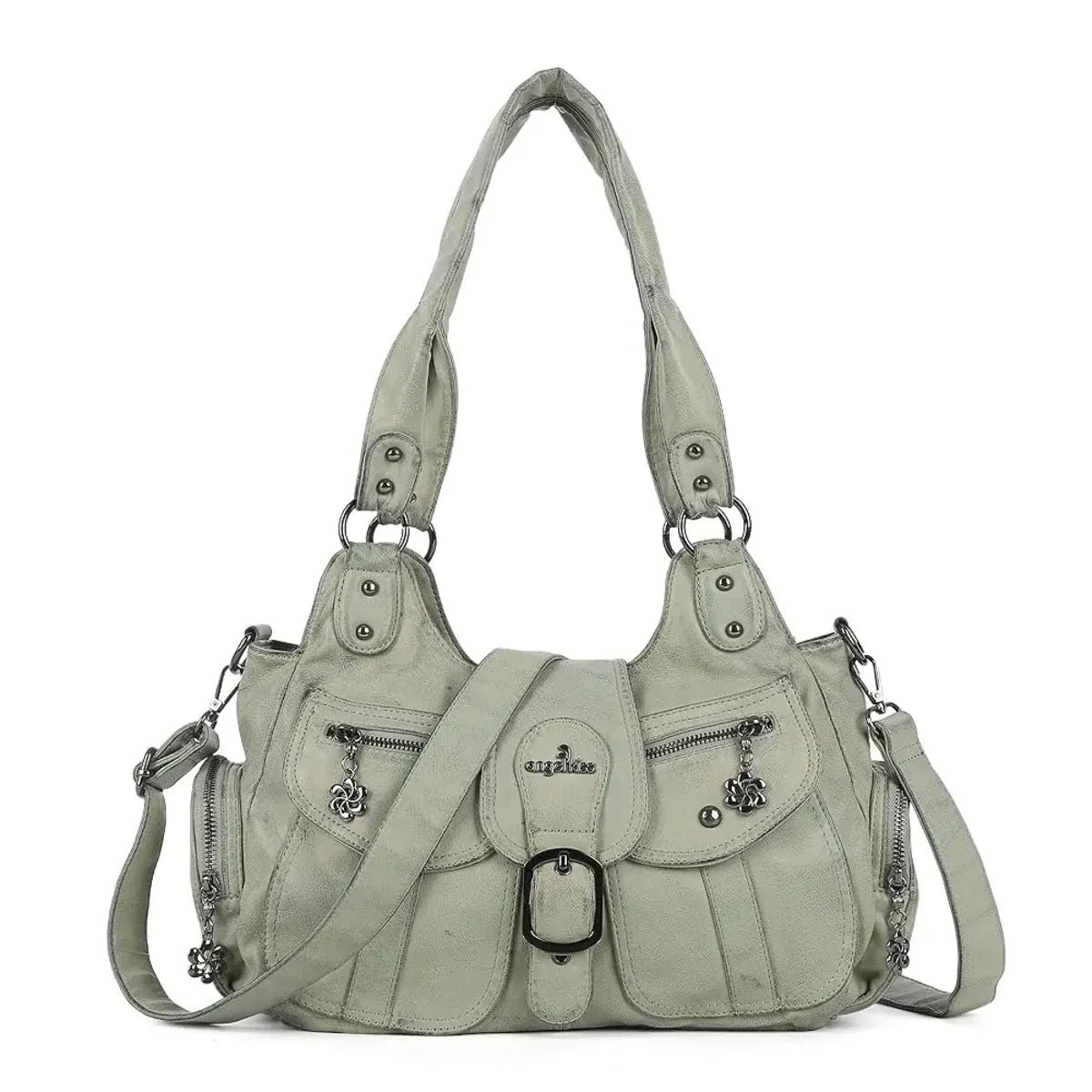 Vintage Multi-Pocket Hobo Bag