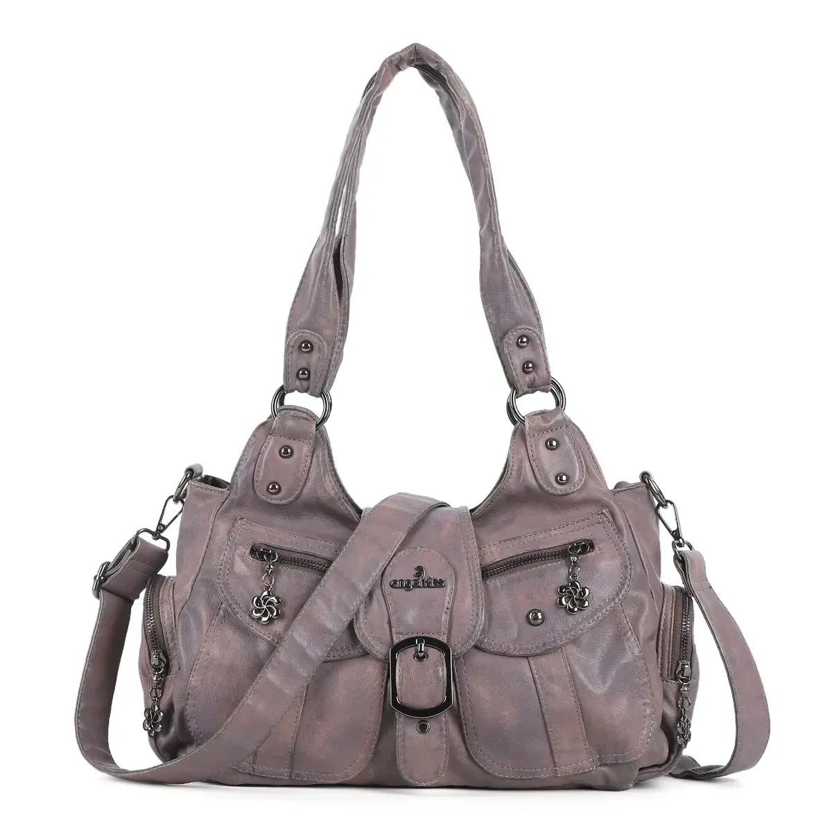 Vintage Multi-Pocket Hobo Bag