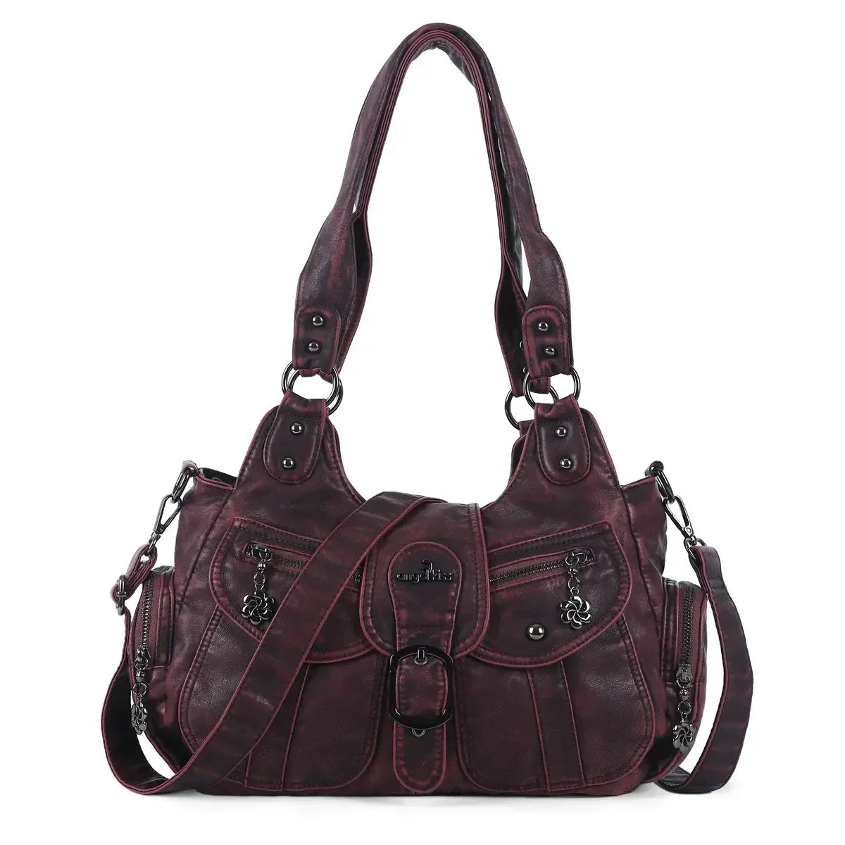 Vintage Multi-Pocket Hobo Bag