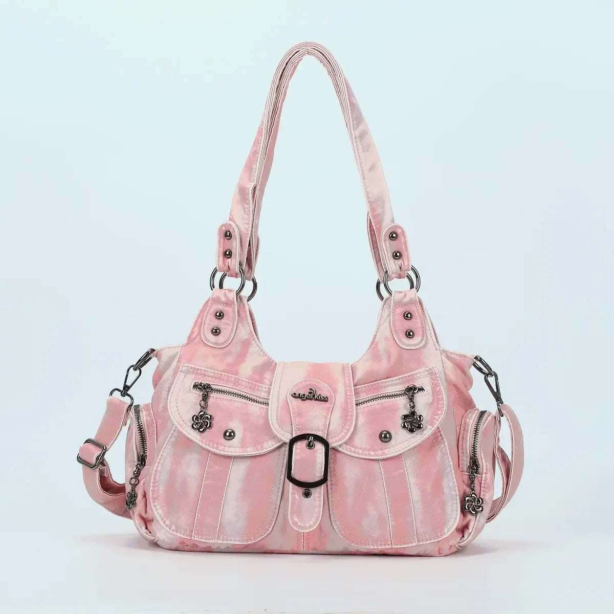 Vintage Multi-Pocket Hobo Bag
