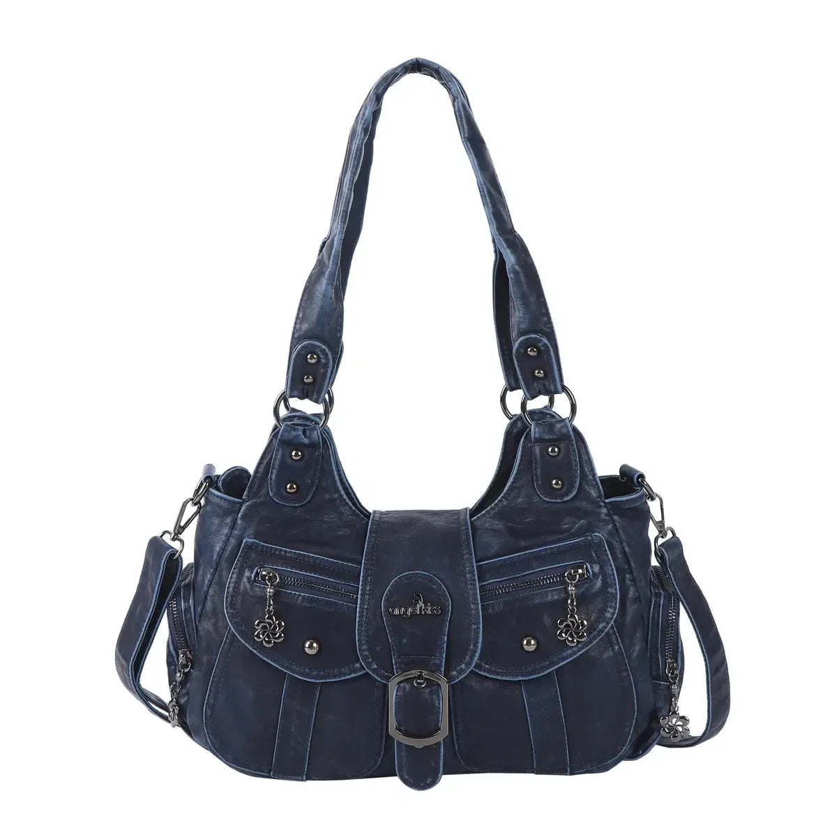 Vintage Multi-Pocket Hobo Bag