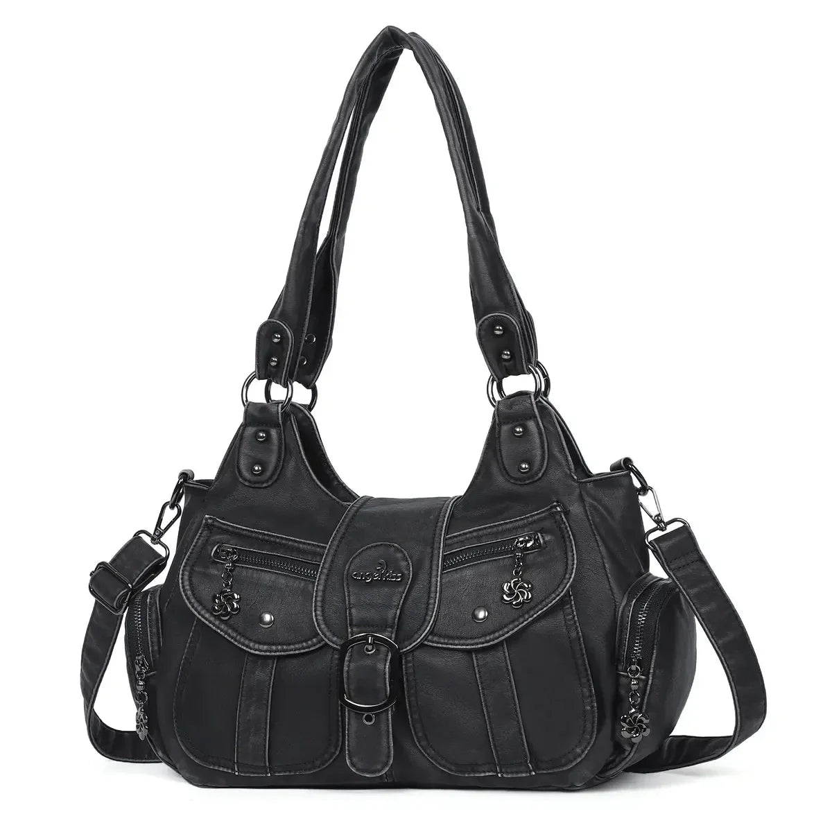 Vintage Multi-Pocket Hobo Bag