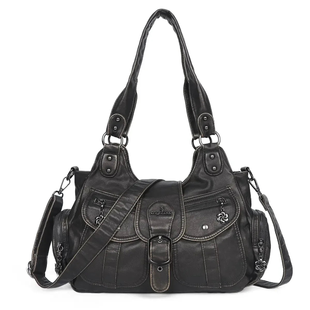Vintage Multi-Pocket Hobo Bag