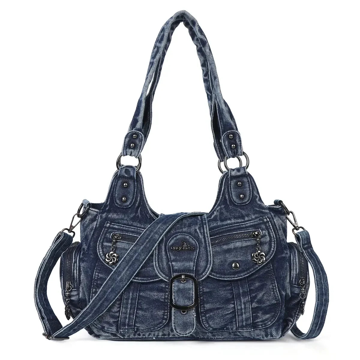 Vintage Multi-Pocket Hobo Bag