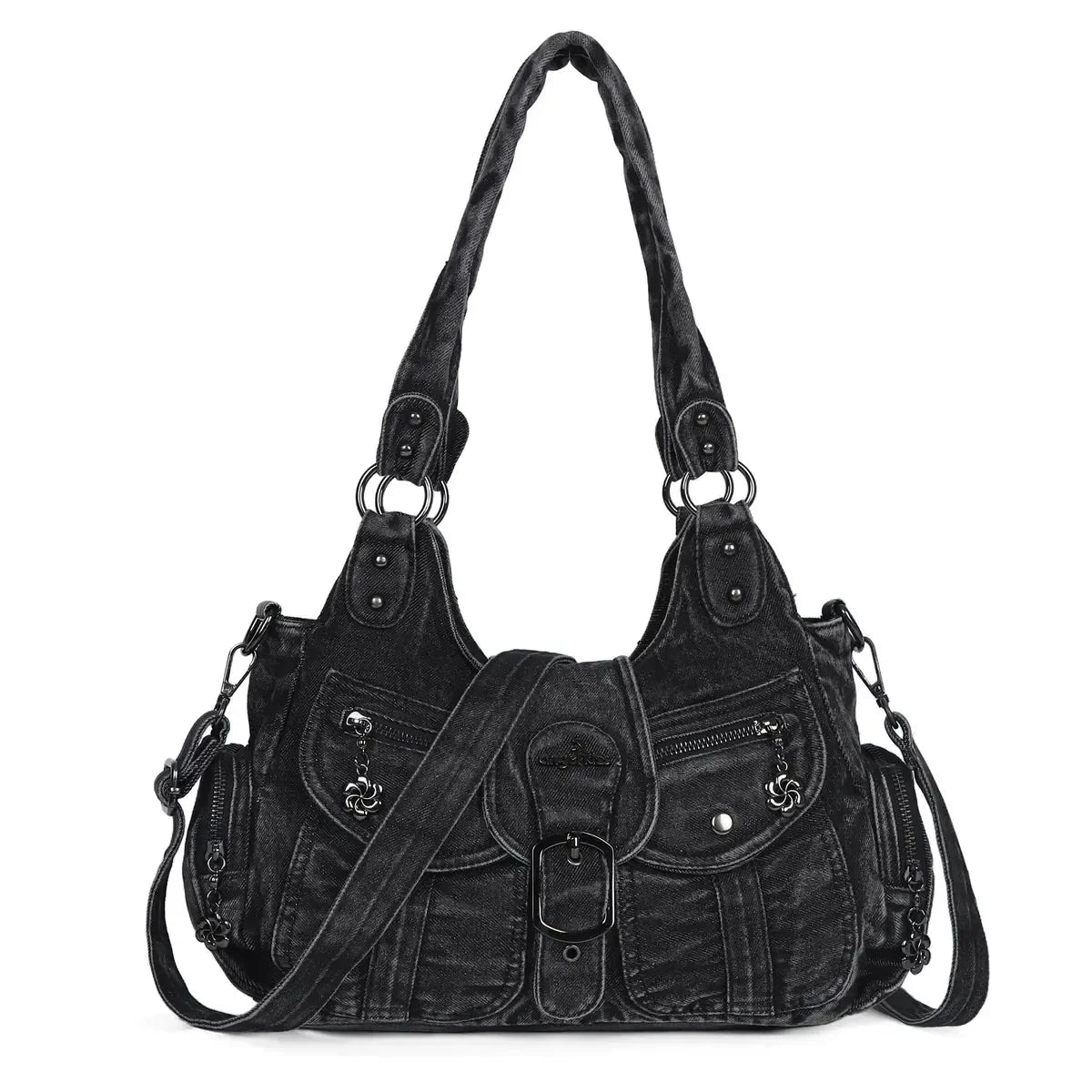 Vintage Multi-Pocket Hobo Bag