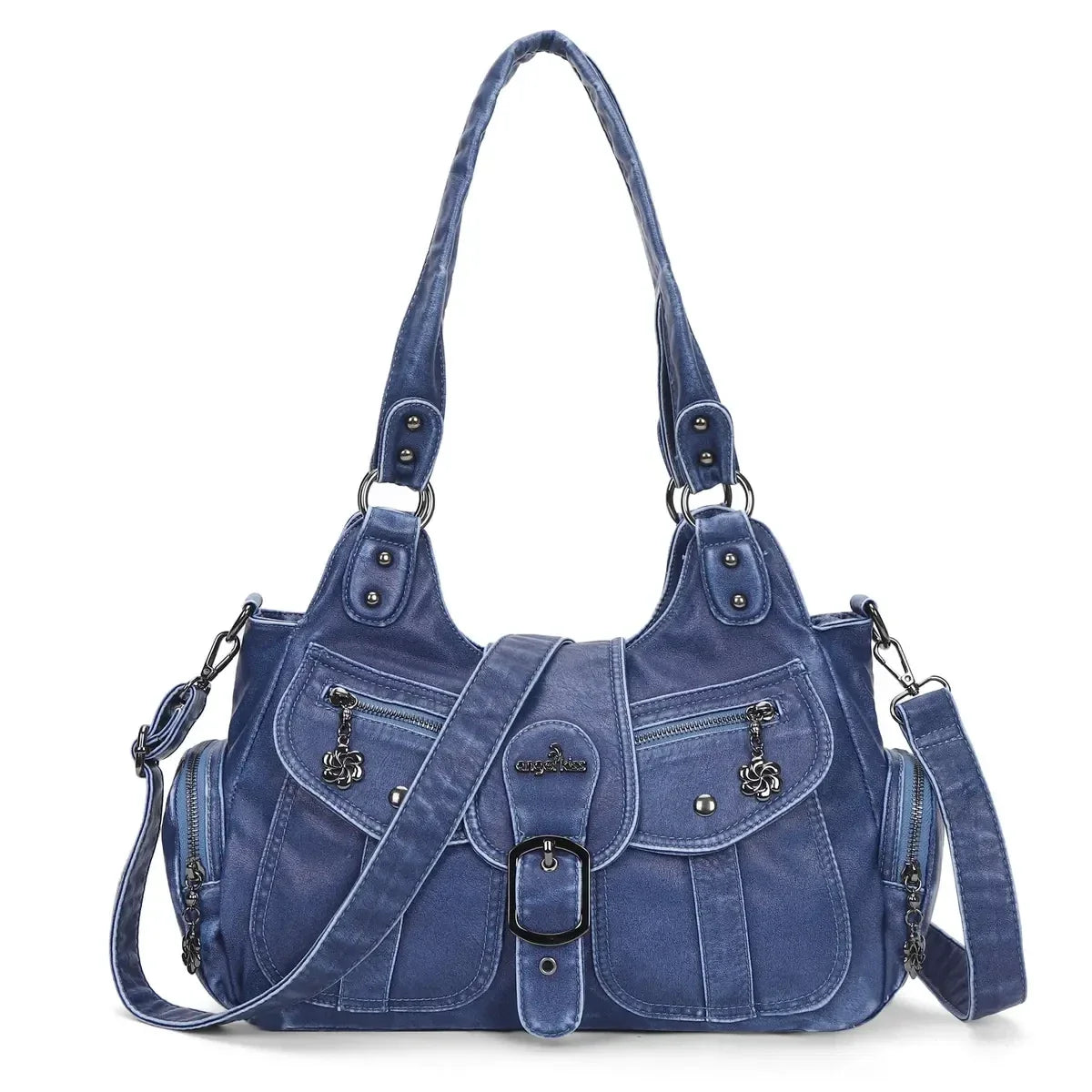 Vintage Multi-Pocket Hobo Bag